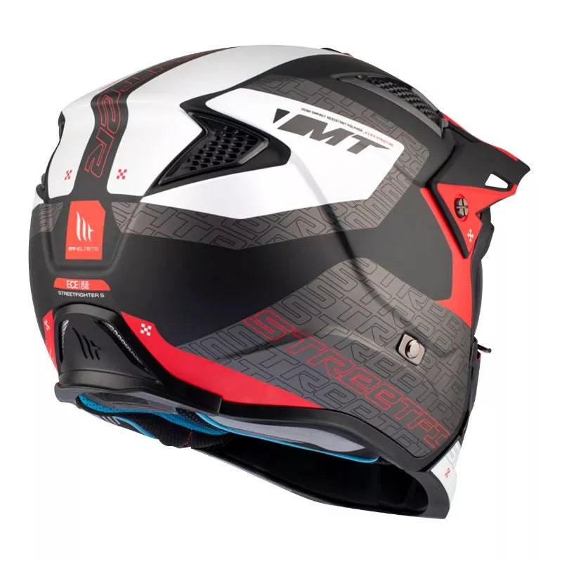 Flip-Up Hjälm MT Helmets Streetfighter SV S Totem – Grå / Röd