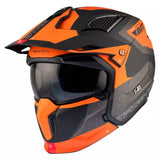 Flip-Up Hjälm MT Helmets Streetfighter SV S Totem – Grå / Orange