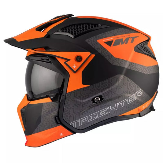 Flip-Up Hjälm MT Helmets Streetfighter SV S Totem – Grå / Orange