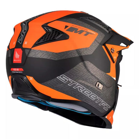 Flip-Up Hjälm MT Helmets Streetfighter SV S Totem – Grå / Orange – produktbild 4