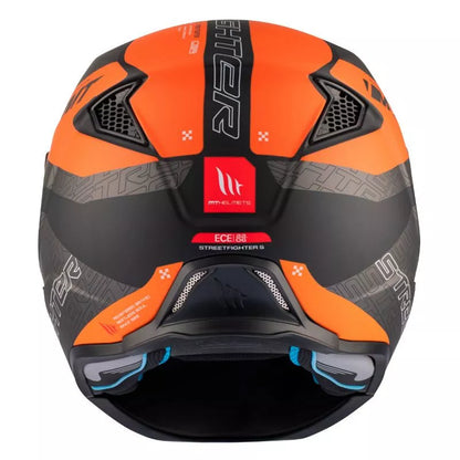 Flip-Up Hjälm MT Helmets Streetfighter SV S Totem – Grå / Orange