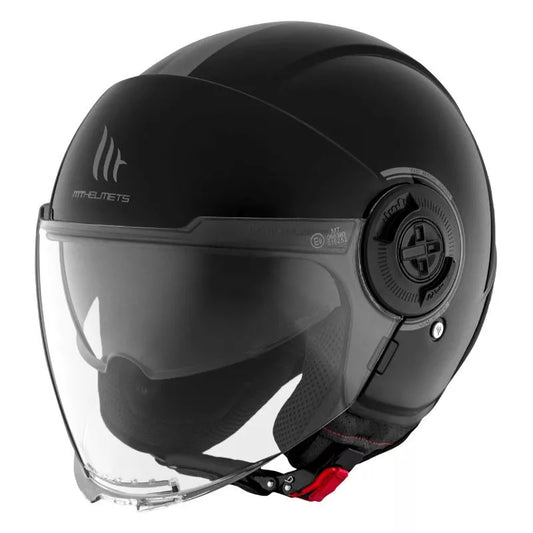 Öppen Hjälm MT Helmets Viale SV S – Blank Svart (Glossy Black)