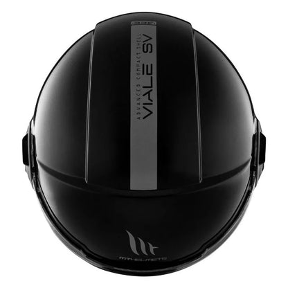Öppen Hjälm MT Helmets Viale SV S – Blank Svart (Glossy Black)