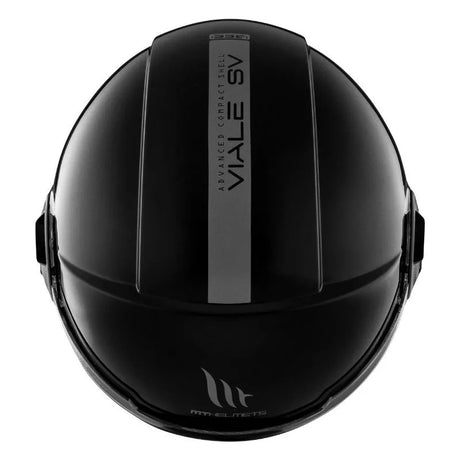 Öppen Hjälm MT Helmets Viale SV S – Blank Svart (Glossy Black) – produktbild 5