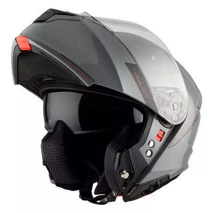 Flip-up Hjälm MT Helmets GENESIS – Blankgrå (Glossy Grey)