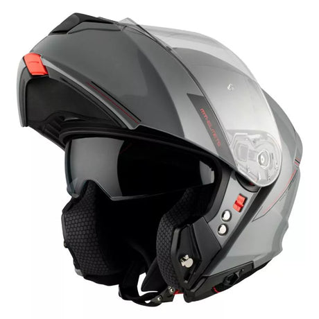 Flip-up Hjälm MT Helmets GENESIS – Blankgrå (Glossy Grey)