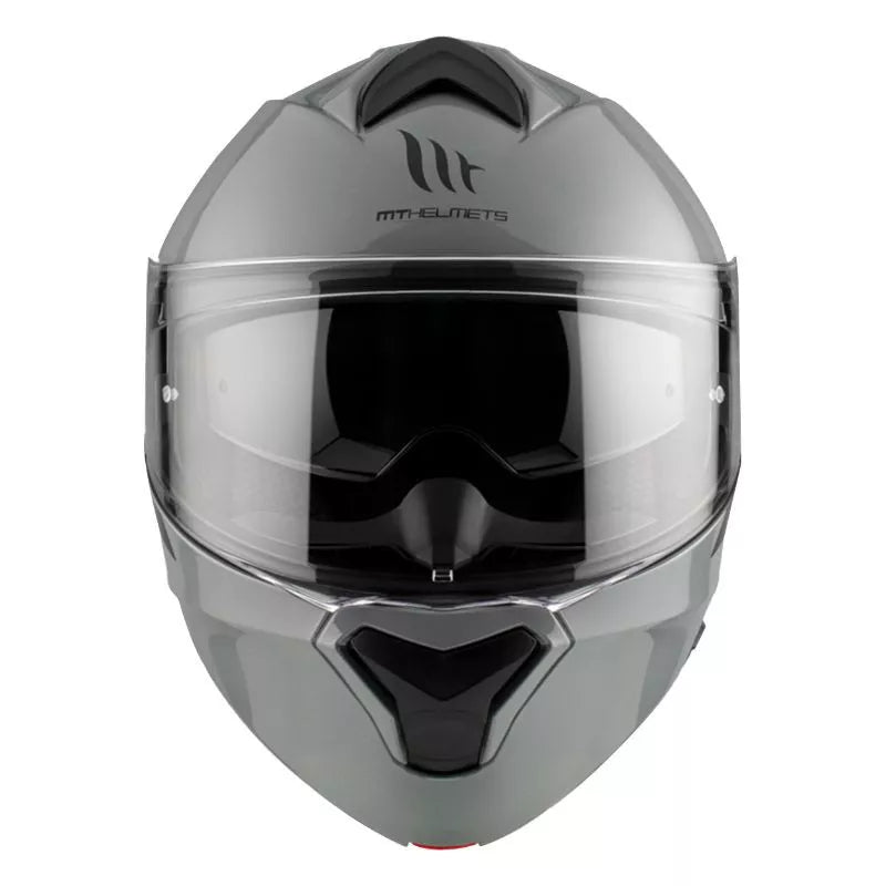 Flip-up Hjälm MT Helmets GENESIS – Blankgrå (Glossy Grey)