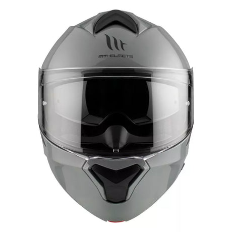 Flip-up Hjälm MT Helmets GENESIS – Blankgrå (Glossy Grey) – produktbild 2