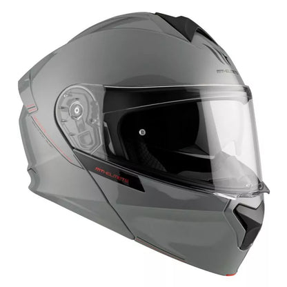 Flip-up Hjälm MT Helmets GENESIS – Blankgrå (Glossy Grey)