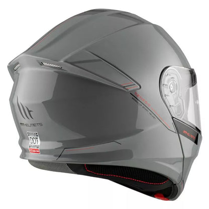 Flip-up Hjälm MT Helmets GENESIS – Blankgrå (Glossy Grey)