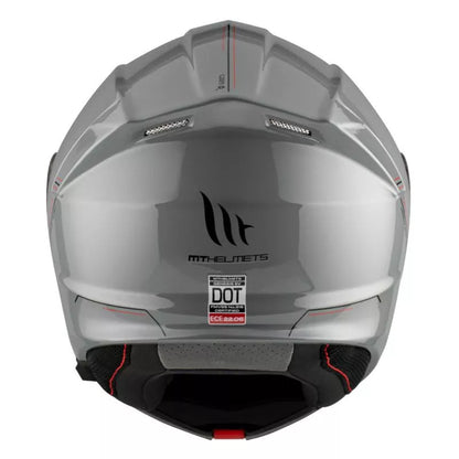 Flip-up Hjälm MT Helmets GENESIS – Blankgrå (Glossy Grey)