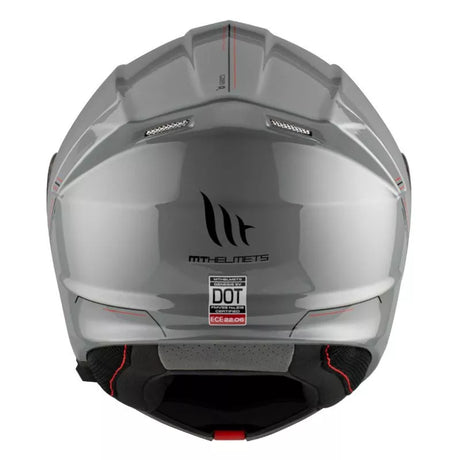 Flip-up Hjälm MT Helmets GENESIS – Blankgrå (Glossy Grey) – produktbild 6