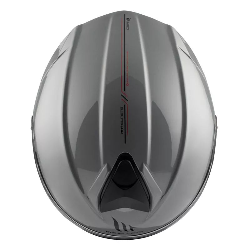 Flip-up Hjälm MT Helmets GENESIS – Blankgrå (Glossy Grey)