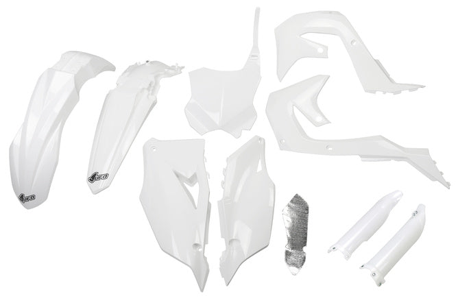 Plastpaket med gaffel skydd Kawasaki KX efter 2019 UFO vit