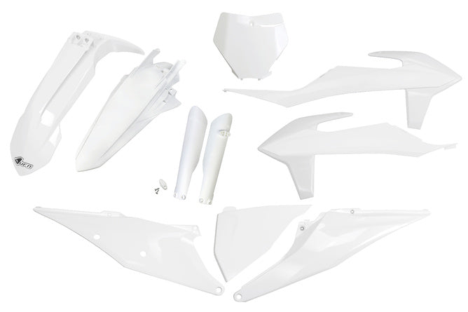 Plastkit med gaffel skydd KTM SX / SX-F 2019-2022 UFO vit special