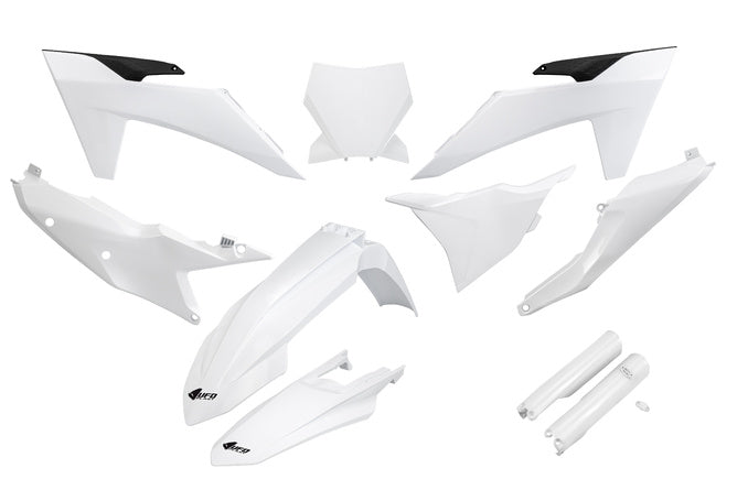 Plastkit med gaffelskydd KTM efter 2023 vit