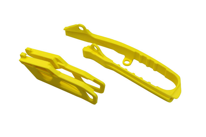 Chain Guide / Swingarm Slider Set Suzuki RM-Z 250 efter 2019 gul UFO