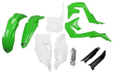 Plastic Kit with fork guards Kawasaki KX after 2019 UFO green / white