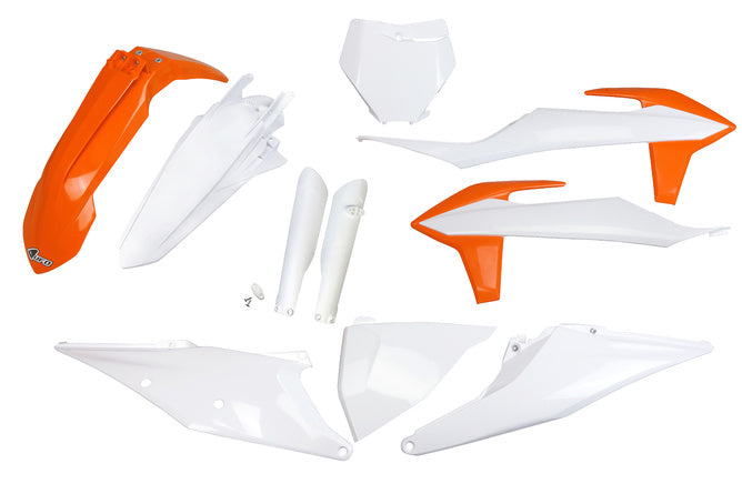 Plastkit med gaffelskydd KTM SX / SX-F 2019-2022 UFO OEM-färger 2020 och 2022