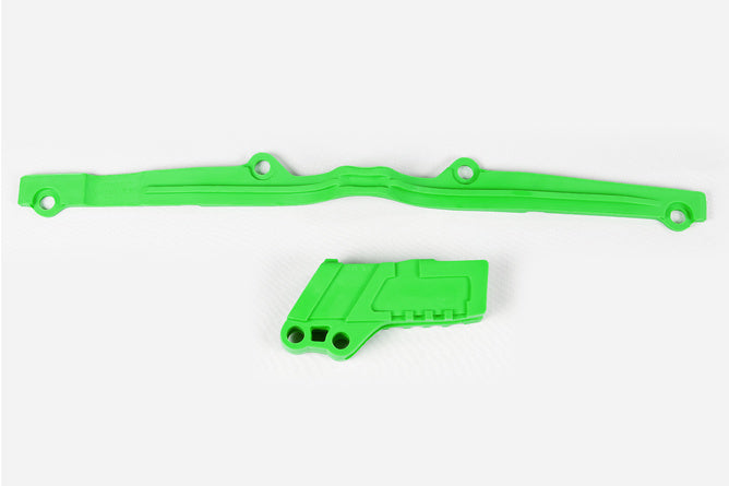 Chain Slider / Swingarm Slider Set Kawasaki KX 125 / 250 2003-2008 grön
