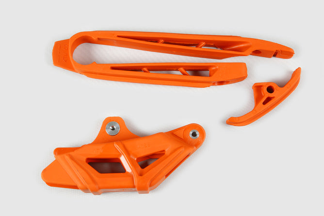 Kedjeskydd / Swingarm Skydd Set KTM EXC 2011 orange UFO