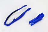 Chain Guide / Swingarm Slider Set Yamaha YZ 125 / 250 2009-2014 blue UFO