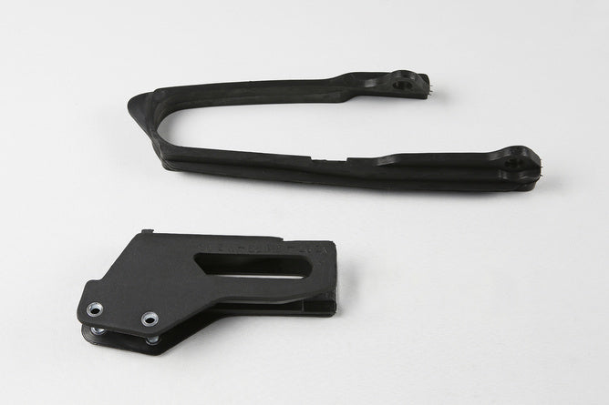 Chain Guide / Swingarm Slider Set Suzuki RM 125 / 250 1999-2000 svart UFO