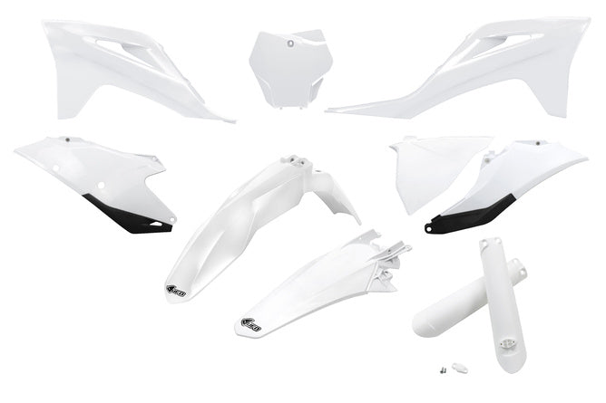 Plastkit med gaffel skydd Gasgas MC / MC-F 2021-2023 efter 2021 UFO vit