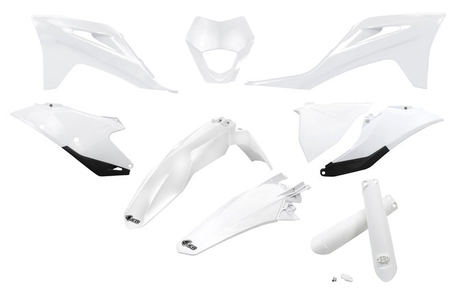 Plastkit med gaffelbeskydd Gasgas EC / EC-F 2021-2023 efter 2021 UFO vit