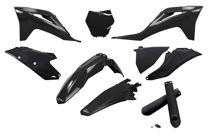 Plastkit med gaffelskydd Gasgas MC / MC-F 2021-2023 efter 2021 UFO svart