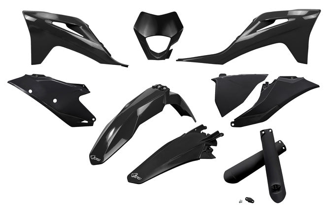 Plastkit med gaffelskydd Gasgas EC / EC-F 2021-2023 efter 2021 UFO svart