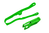 Swingarm Slider / Chain Guide Set KX 450 2024 green UFO