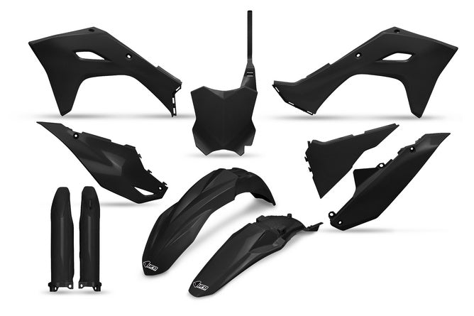 Plastkit med gaffelskydd KX 450 2024 svart UFO