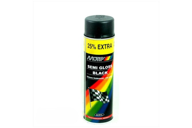 Sprayfärg Motip RAL 9005 jet black semi-gloss 500ml