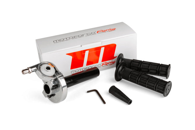 Quick Action Gasreglage krom / gummigrepp