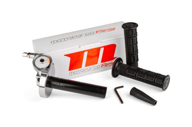 Quick Action Gasreglage krom / gummigrepp