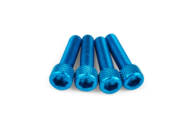Intagsskriftssats M6x25mm Alu Blå (x4)