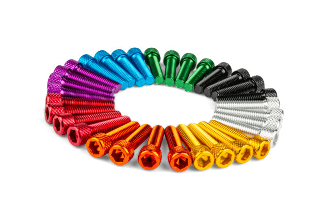 Intagsskriftssats M6x25mm Alu Blå (x4)