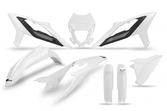 Plastic Kit med gaffelskydd Beta RR Enduro efter 2020 vit