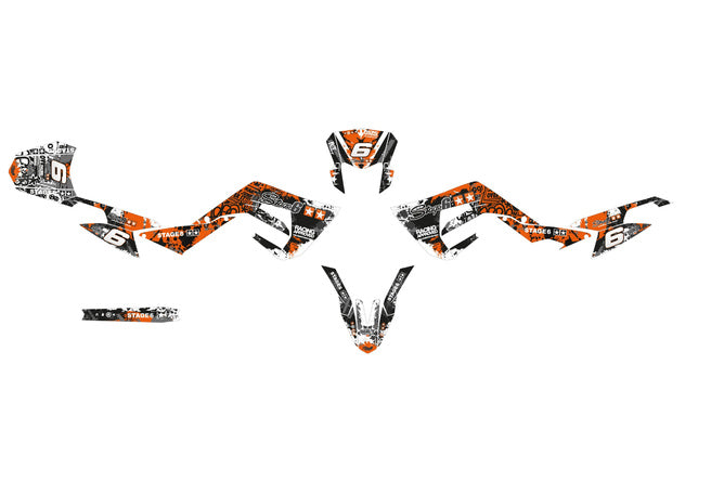 Grafikset Derbi Xtreme 2018 - 2020 orange / vit