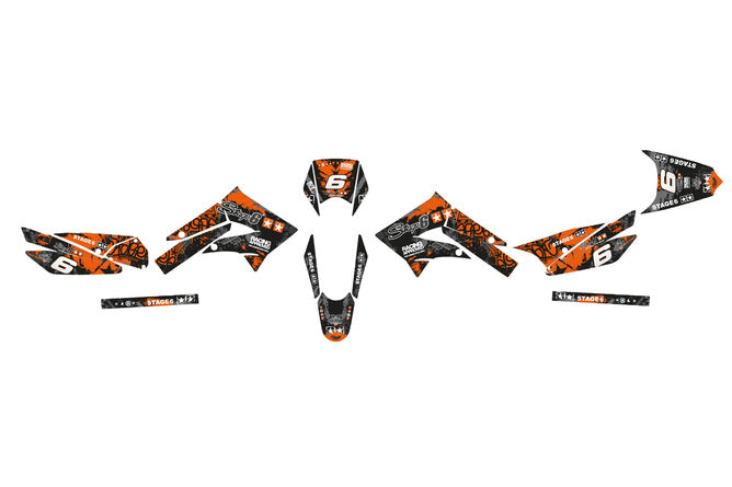 Grafik Kit Derbi Xtreme 2011 - 2017 Stage6 orange / svart