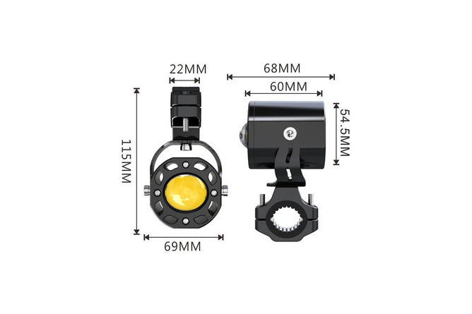 Extra LED Huvudljus Ecobene 12V - 50W rund