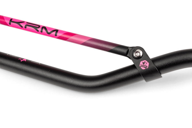 Styre 22mm KRM svart / rosa