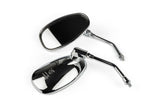 Mirror Set oval chrome M8 right-hand thread (x2)