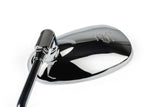 Mirror Set oval chrome M8 right-hand thread (x2)