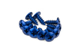 Fairing screws aluminum M4x12 blue (x 10)