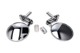 Mirror Set for handlebar ends chrome round