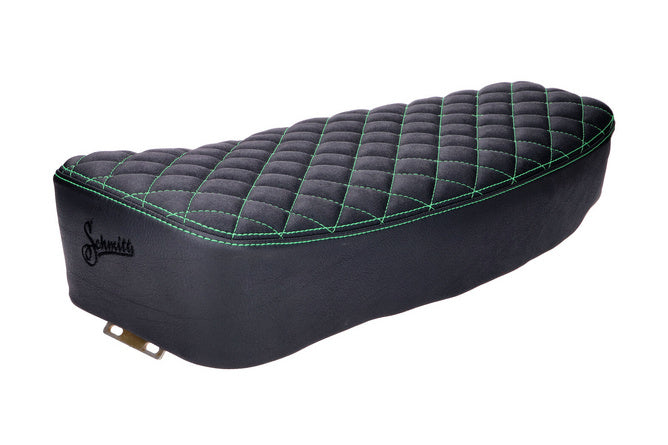 Säte Schmitt quilted svart / grön Simson S50/S51/S70