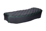 Seat Schmitt quilted black / green Simson S50/S51/S70