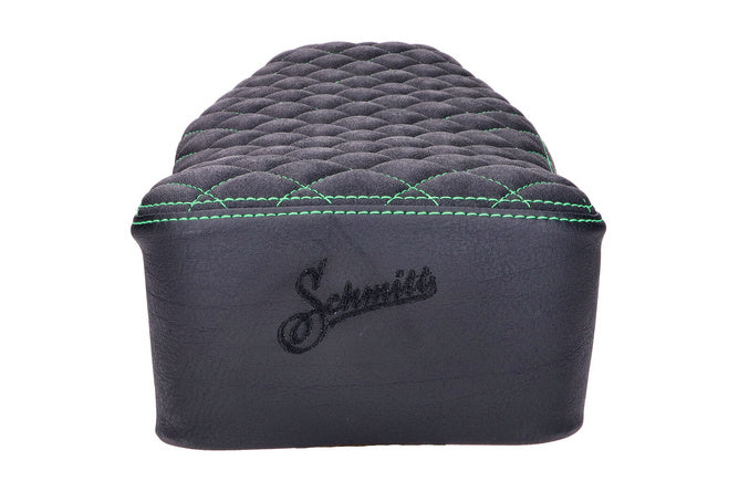 Säte Schmitt quilted svart / grön Simson S50/S51/S70